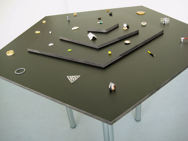 Objects on four pentagonal levels